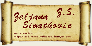Željana Simatković vizit kartica
